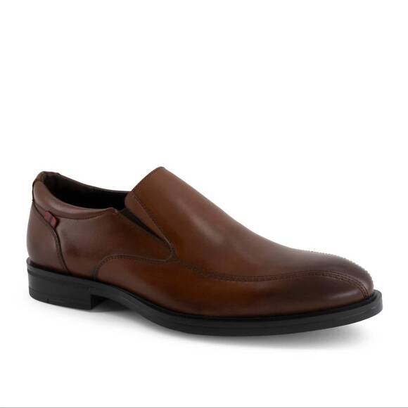 NEW ANDREA men's slip on leather loafer in light brown